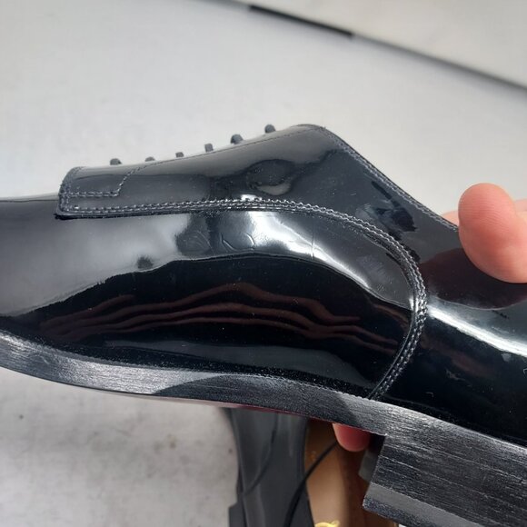 Christian Louboutin MENS Maltese Stud Black Patent Derby Shoe - Picture 10 of 12